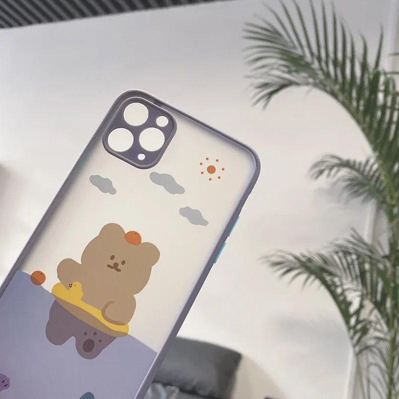 Cute Bear Phone Case For Huawei P40 P30 Lite p20 pro mate 40 30 20 nova 5t P smart For Honor 10 20 30 8x 9x Cover iphone 6s plus phone case