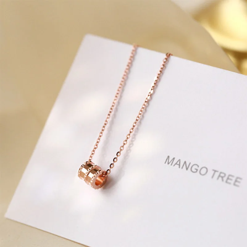 

925 Sterling Silver Necklace Cute Simple Design Clavicle Chain Pendant Necklaces Gift for Valentine's Day