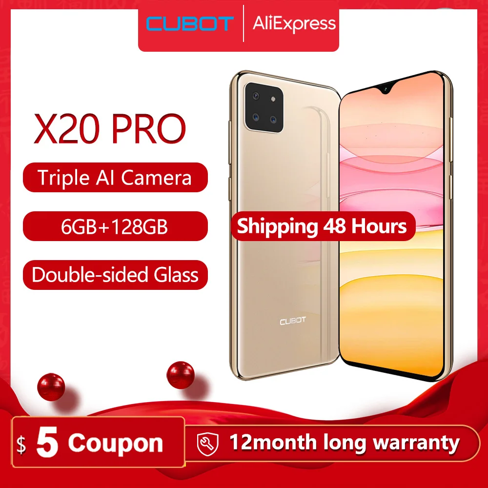 Cubot X20 Pro 6 ГБ RAM+ 128 ROM Смартфон SONY AI режим тройная камера 3 &quotFHD + экран капли воды