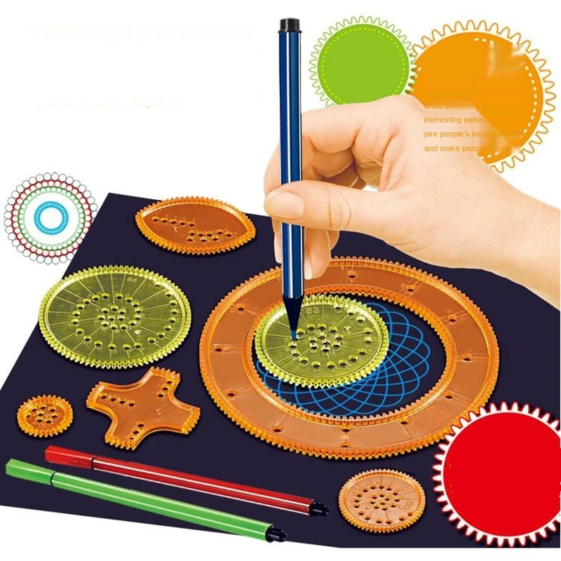

Creative Multifuctional Wanhua Ruler Set Toys Children's Art Painting Template Ruler Stationery Set Drawing Toys For Kids LB740