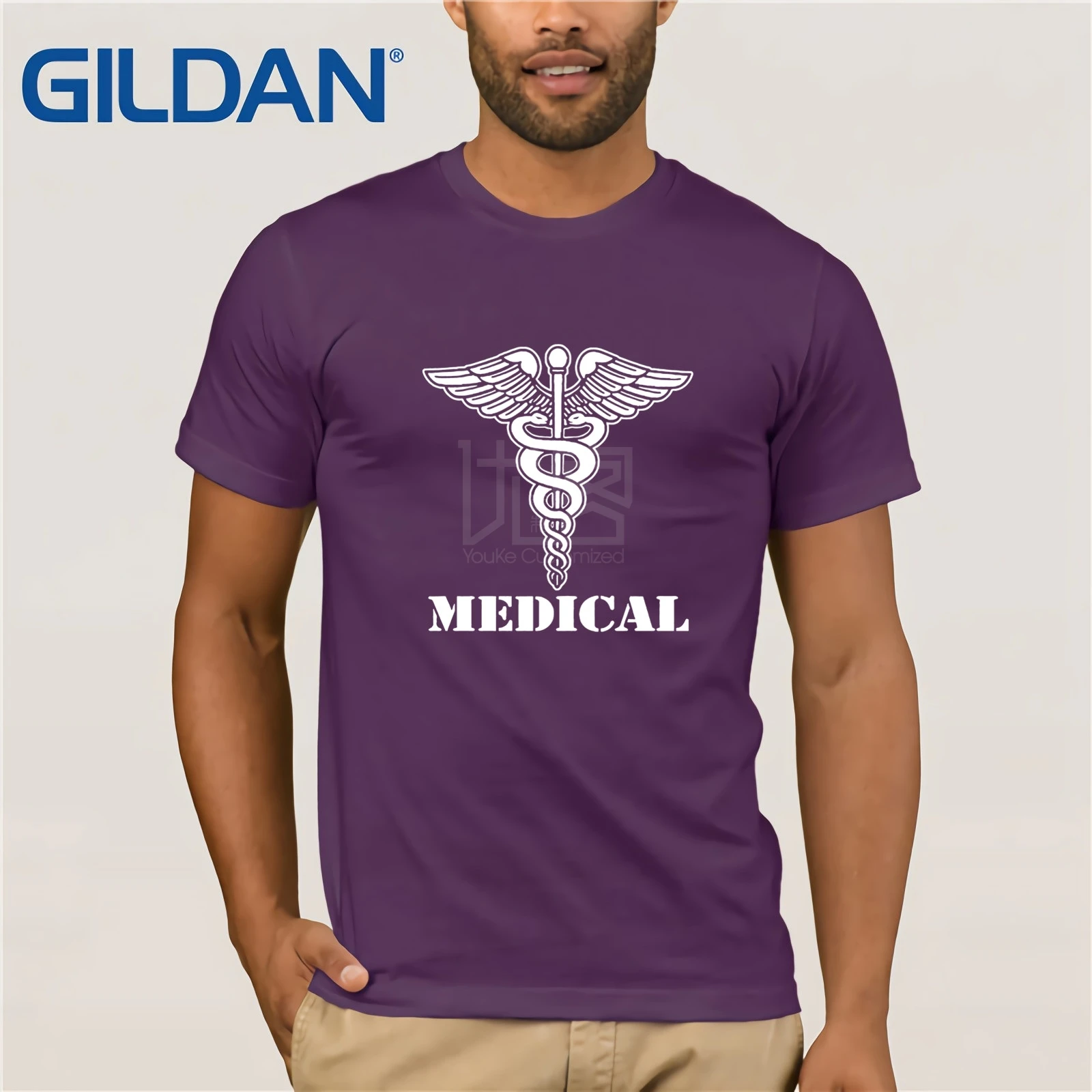 Футболка забавная мужская армейская медицинская ветка Insignia Caduceus футболка