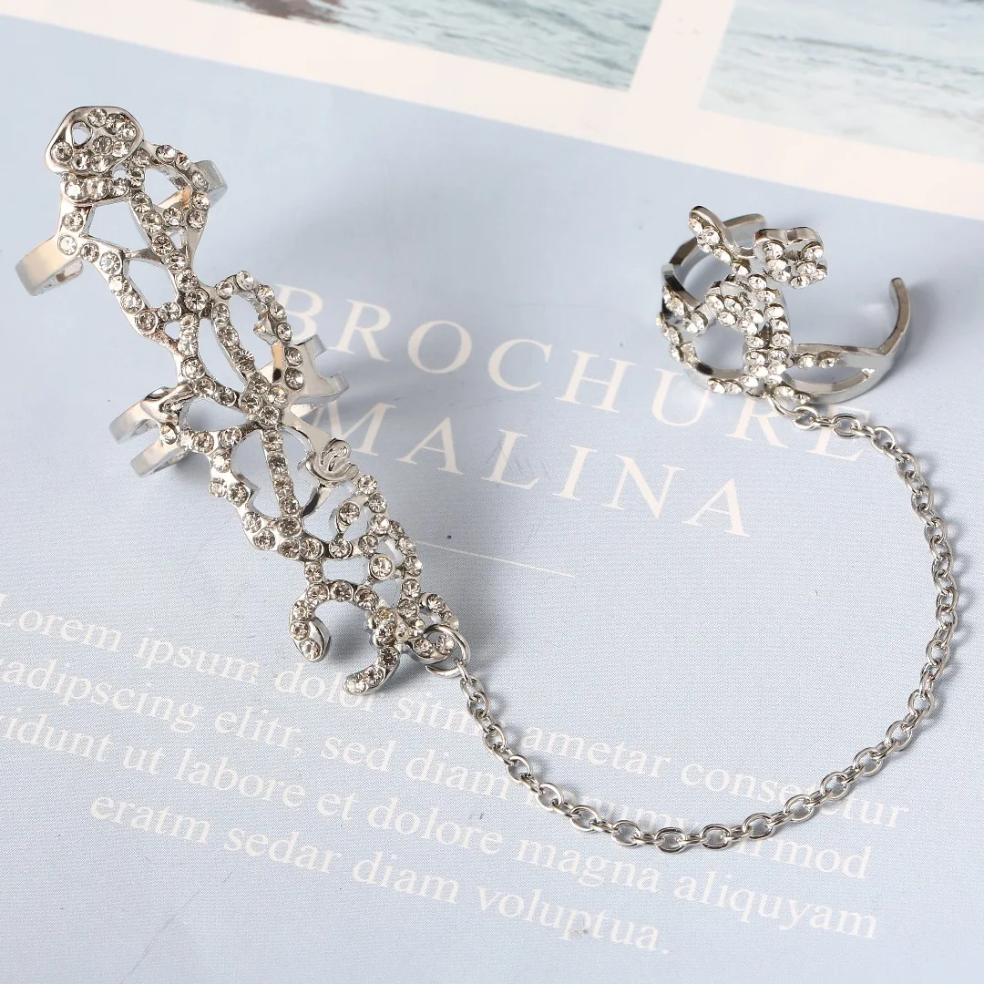 Горячая Распродажа кольцо с несколькими костяшками на палец листьями цветами и