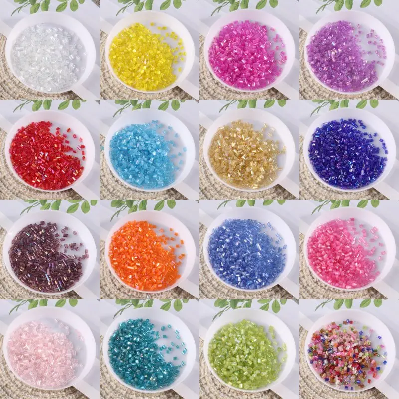 1200 шт./лот 2 мм Блестящий Стекло бисер прозрачный DIY 11/0 Стеклярус Seedbeads для Craft Jewelry