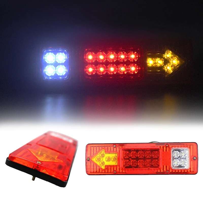 

1Pair 19 LED Tail Light 12V Car Truck Trailer Stop Rear Reverse Turn Indicator Lamp