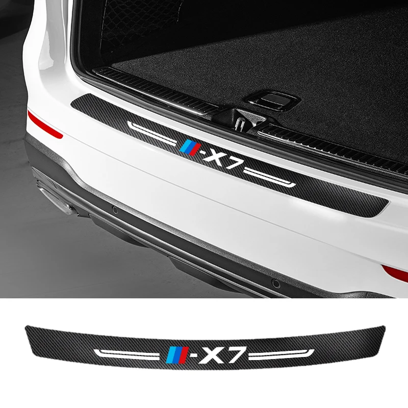 

Carbon fiber car threshold protection sticker Carbon Fiber Trunk Decal For Bmw X7 E84 E30 E34 F10 F30 Car Exterior Accessories