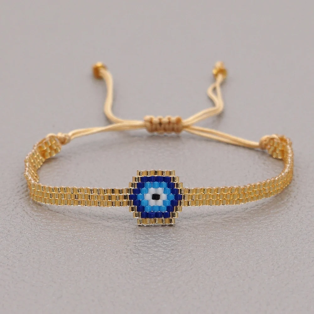 

Go2boho Evil Eye Bracelet For Couple Lucky Turkish Eye Bracelets Women Men 2021 Valentine's Day Gift Pulseras Handwoven Jewelry