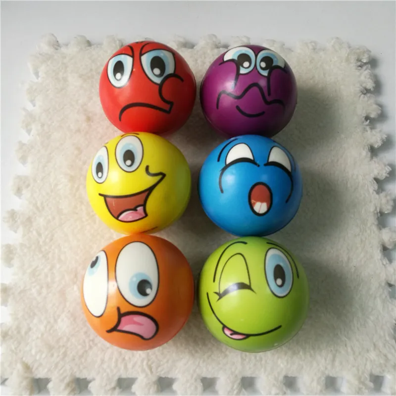6pcs random color 6,3 см мягкая пена антистресс рельефные шарики для сжимания игрушки футбол, баскетбол, бейсбол, теннис забавные игрушки для детей 6 шт - Цвет: 6pcs random color