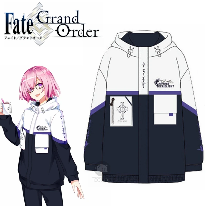 

Anime Fate/Grand Order Mash Kyrielight Cosplay Hooded Winter Warm Thicken Hoodies Coat Sweatshirt Unisex Outwear
