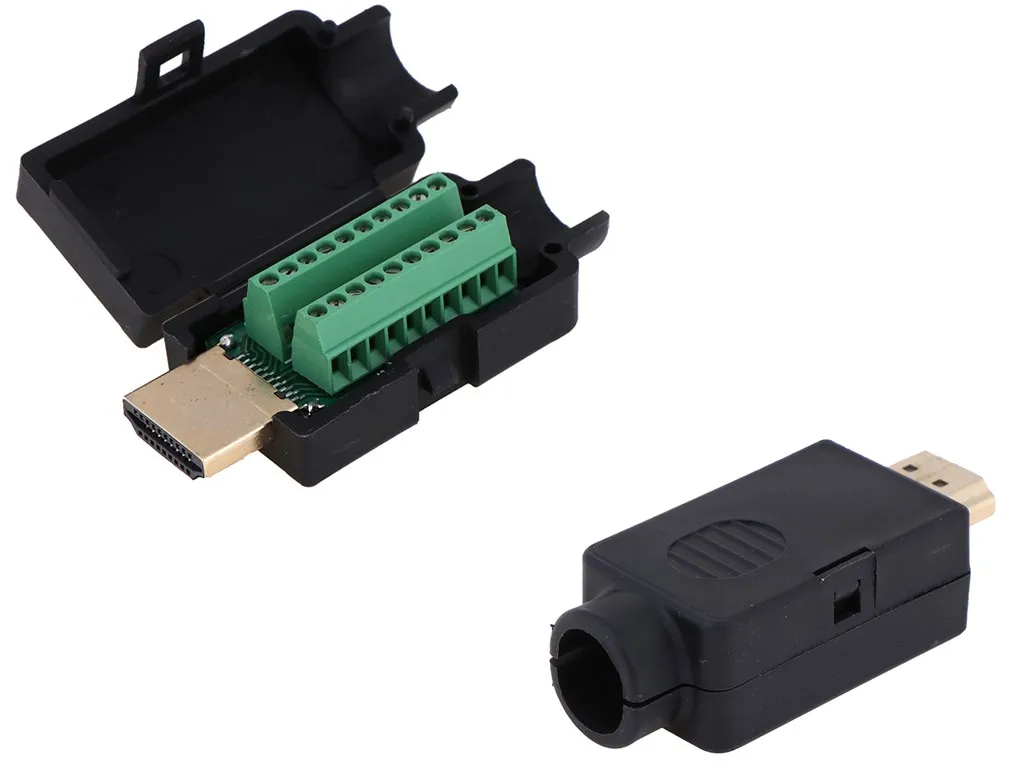 Штекерный разъем HDMI 19P 1 шт. без пайки с крышкой оптовая продажа | Строительство и