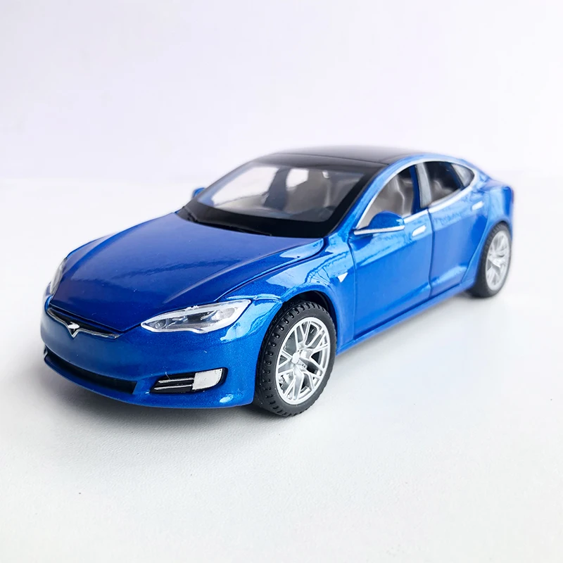 

Simulation 1:32 Alloy for Tesla-Model S P100D Toy Car Model Metal Diecast Vehicle Sound Light Pull Back For Kids Gift