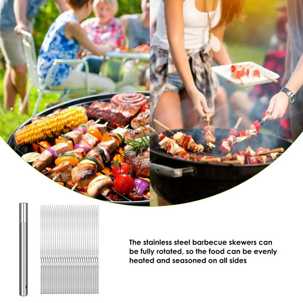 21 шт. металлическое приспособление в дял шашлыка с тубус для хранения