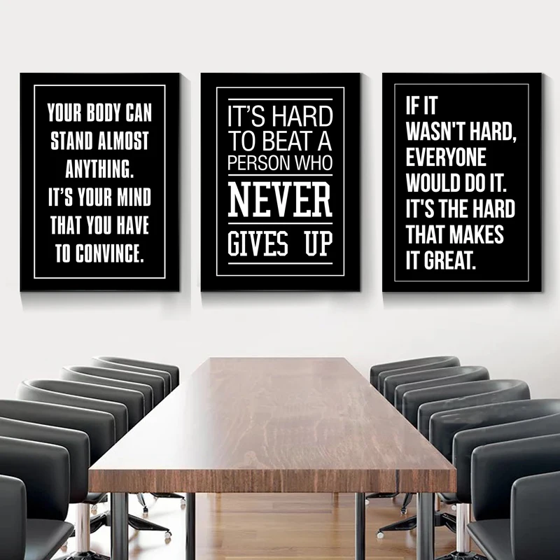 

Inspirational Quotation Canvas Painting Motivational Poster and Prints Wall Art Pictures for Living Room Bedroom Office Decor
