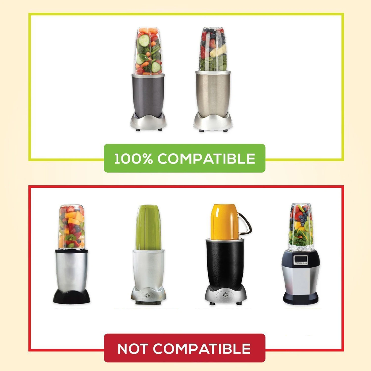 Behogar 8 шт. запасные части для блендера комплект аксессуаров с чашки крышки