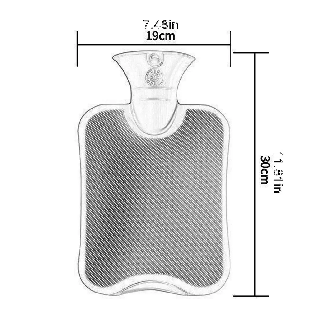 

Portable Warm Handbag And Color-blocking Cloth Cover Hot Water Bottle With Flannel Cover Winter Warm PVC Bag