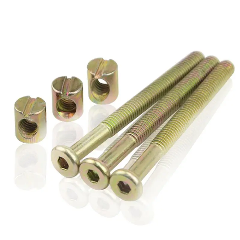 Болты с шестигранной головкой болты мебельный болт резьбой M 6x55 мм бочковые гайки