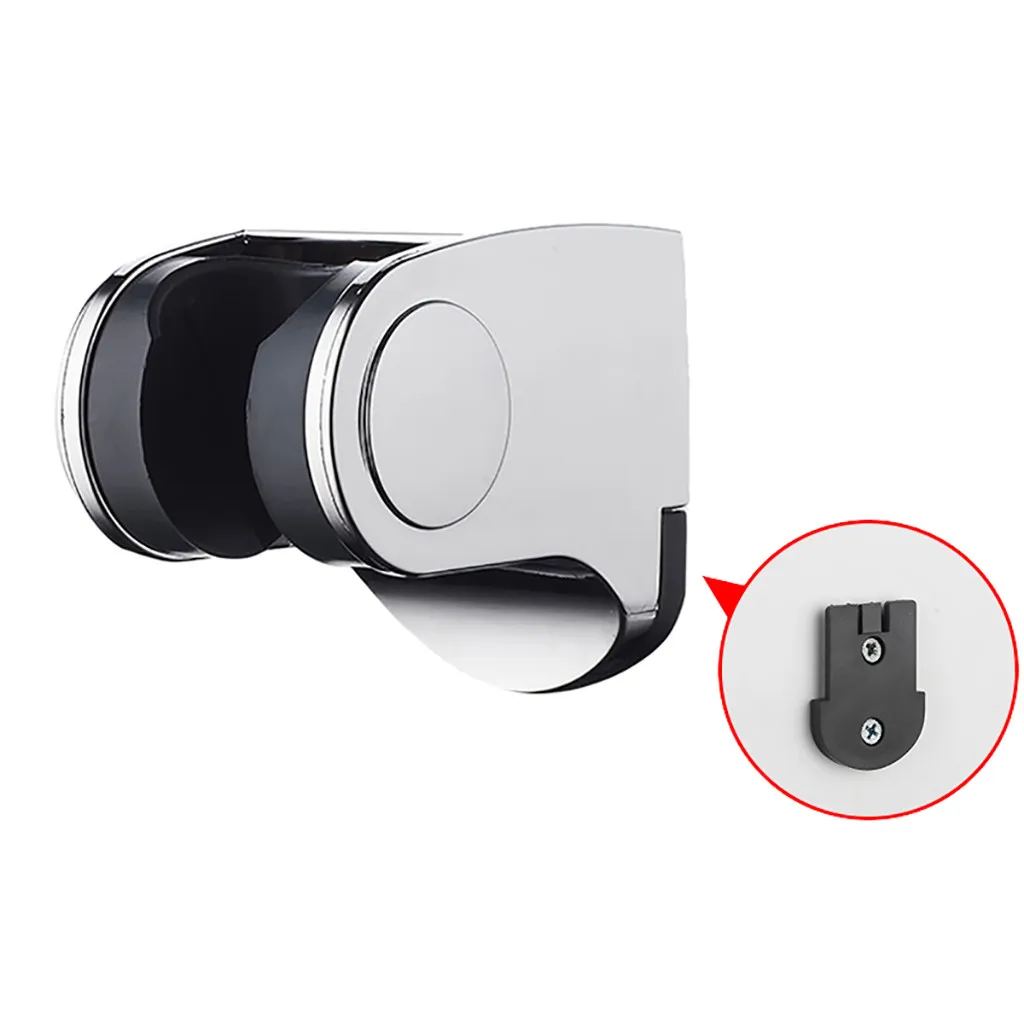 

Abs Chrome Plated Shower Head Handset Holder Chrome Bathroom Wall Mount Adjustable Suction Bracket Polished Lightweight Robust