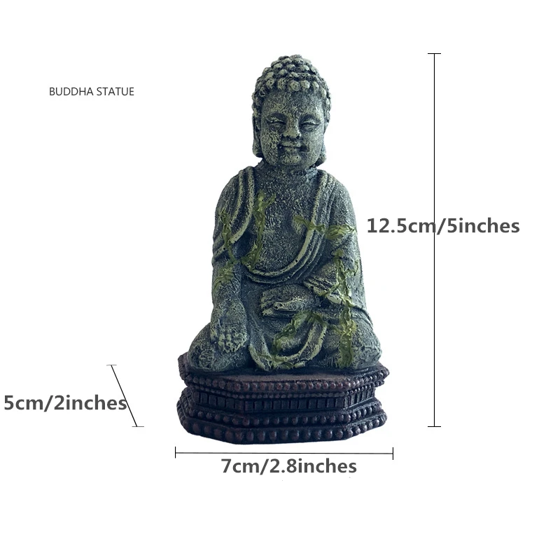 Аквариумный пейзаж имитация древней статуи Будды украшение аквариума украшения