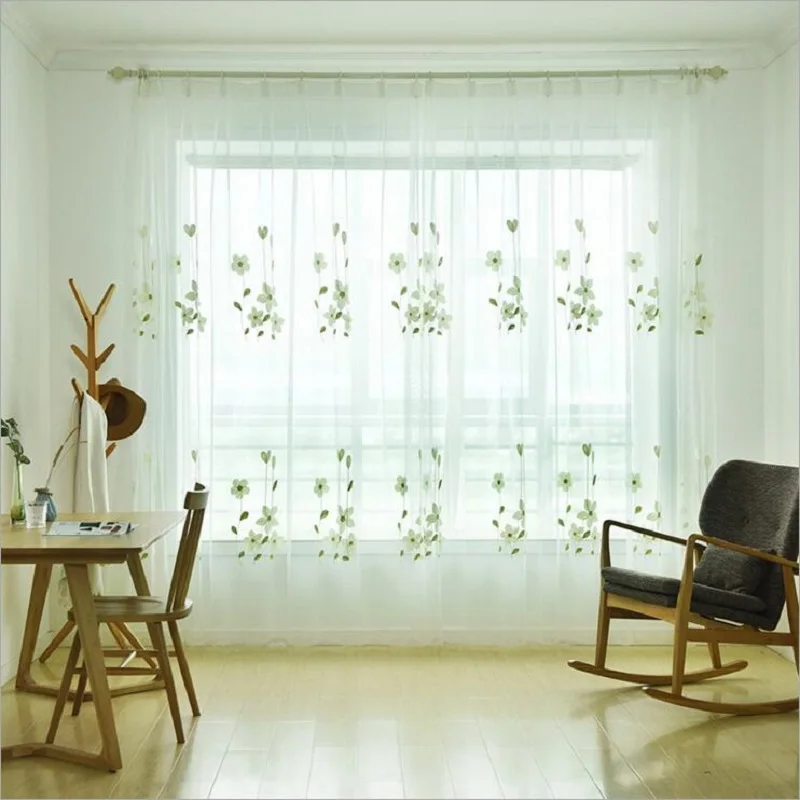 Оконные шторы с прозрачной вышивкой в Корейском стиле роскошные кружевные