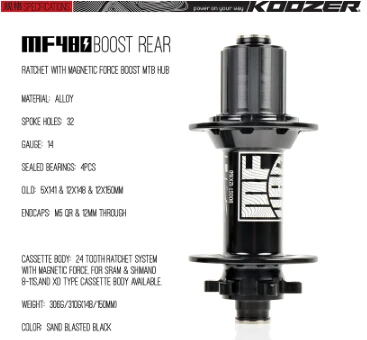 Koozer MF480 24 зуб храповика 32H горный велосипед MTB дисковая Задняя втулка 11S XD Кассетный корпус Boost 5X141 12X148 12X150