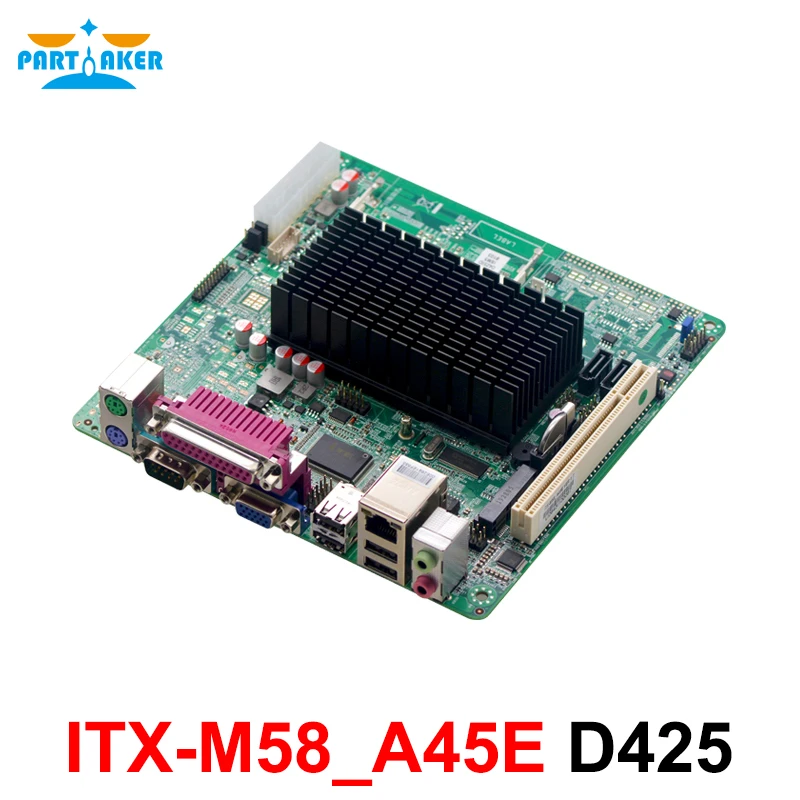 Intel ITX-M58_A45E D425 vga display x86 industrial mini itx motherboard supported Win Linux system supported ddr3 ram mainboard