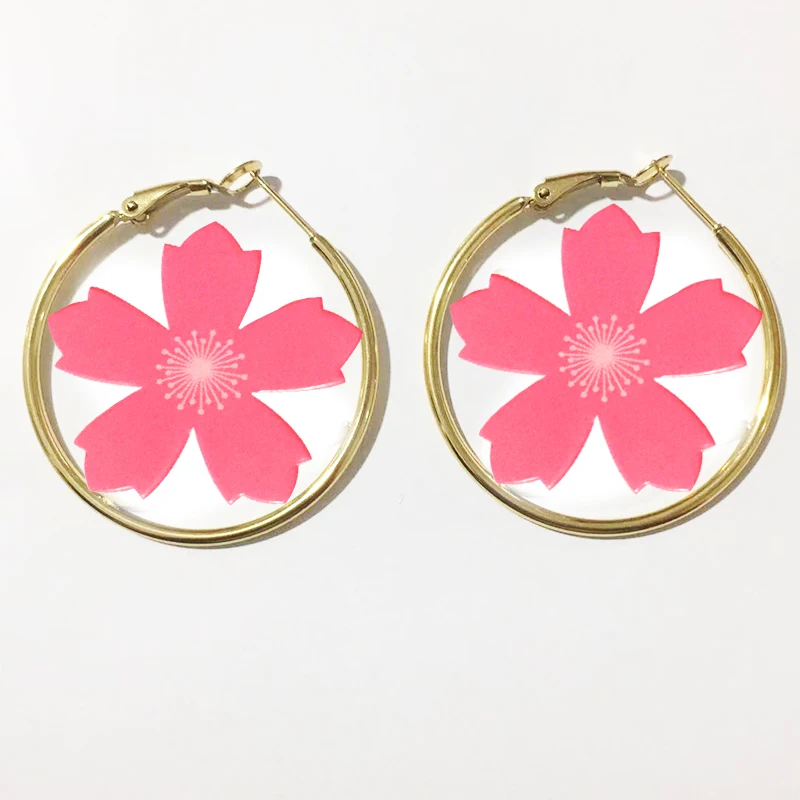 

Earrings 2021 new crochet logo round exaggerated earrings hip hop street style simple personality wild ear jewelry