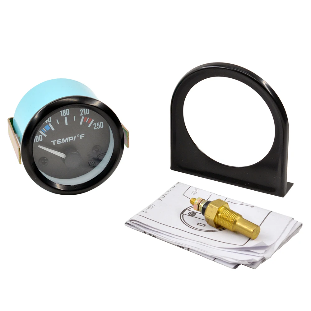 Датчик температуры воды Dragon 52 мм с черным корпусом и белым свесветильник