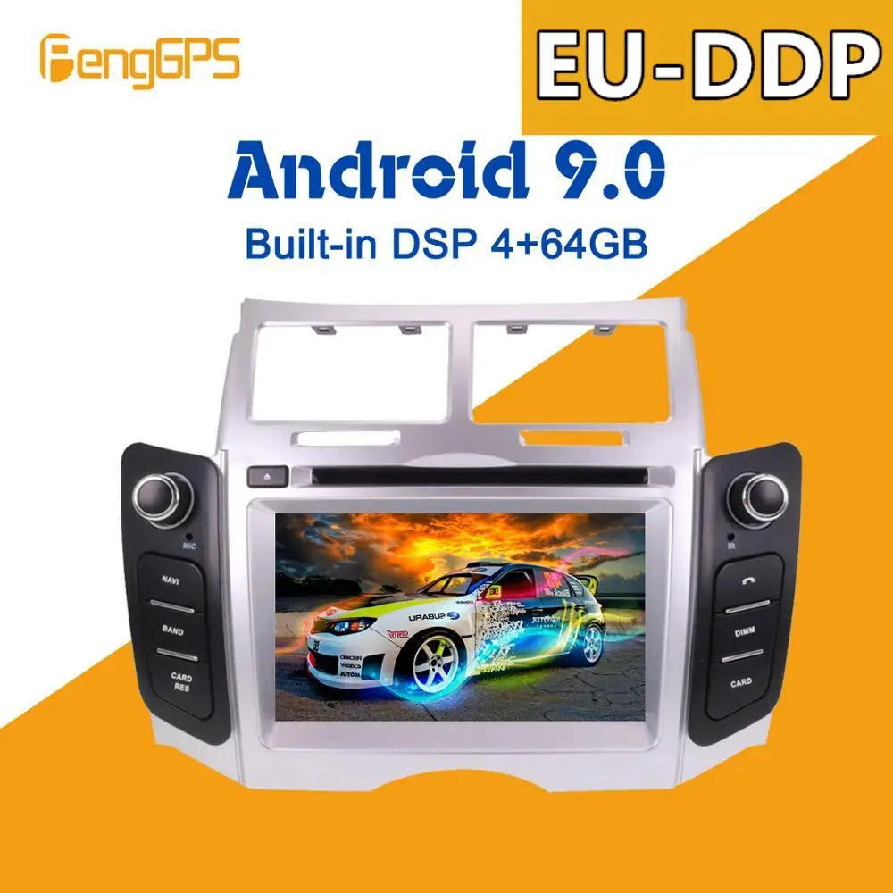 

Автомобильный DVD-плеер PX5, Android 9,0, 4 + 64 ГБ, встроенный DSP Автомобильный мультимедийный радиоприемник для Toyota Yaris 2005-2011, GPS-навигация, головное ус...