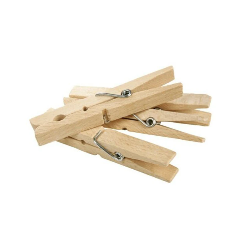 

36Pcs Natural Wooden Clips Photo Clips Clothespin DIY Wedding Party Wooden Clip Clips Pegs Clothes Craft Clips 72mm