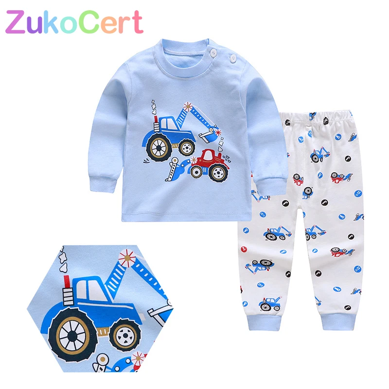 ZukoCert/зимние хлопковые детские пижамы Одежда для сна девочек Комплект детской
