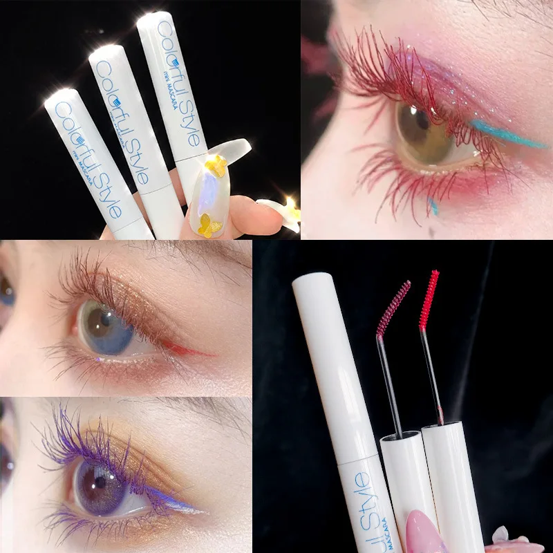 

Colorful Mascara 4D Silky Eyelashe Lengthening Eyelashes Extention Waterproof Long Lasting Curling Thick Mascara Volume Cosmetic