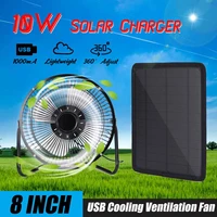 usb fan portable flexible cool for laptop pc notebook real time display durable adjustable with 10w solar panel