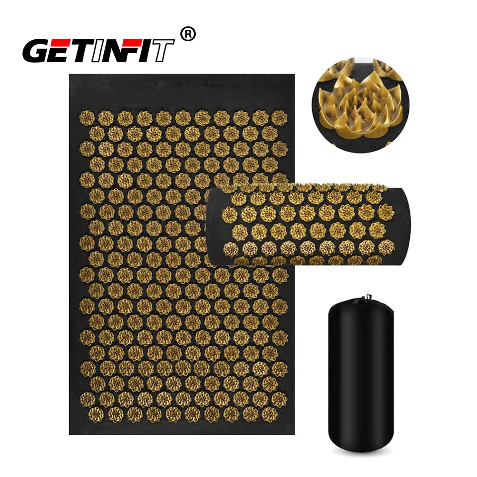 

Getinfit New Massager Cushion Acupressure Mat Relieve Stress Body Pain Head Neck Back Foot Acupuncture Massage Pillow For Yoga