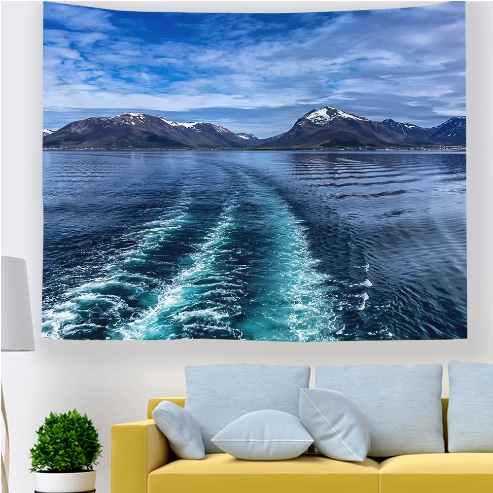 

Tapestry Wall Tapestry Wall Hanging Tapestries Hippie Hawaiian Wave Wall Tapestry Sea Blue Wall Blanket Wall Art For Home Decor