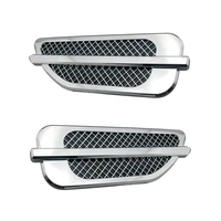 a pair car truck vent fender cover auto side air flow intake grille duct decor sticker chrome decoration