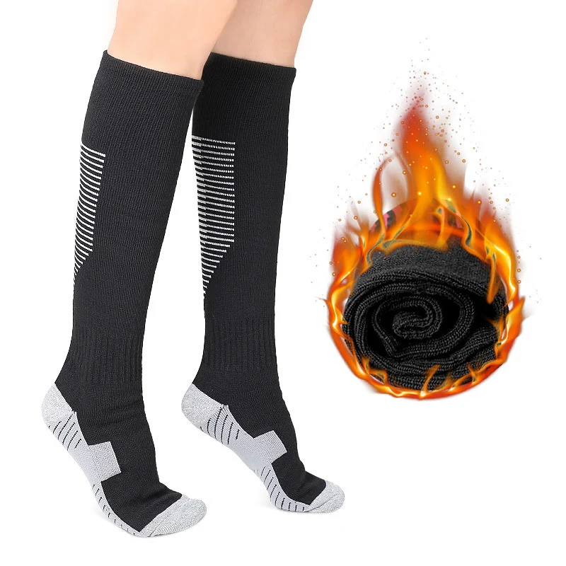 

1 Pair Football Soccer Socks Thickening Bottom Sports Rugby Stockings Long Socks