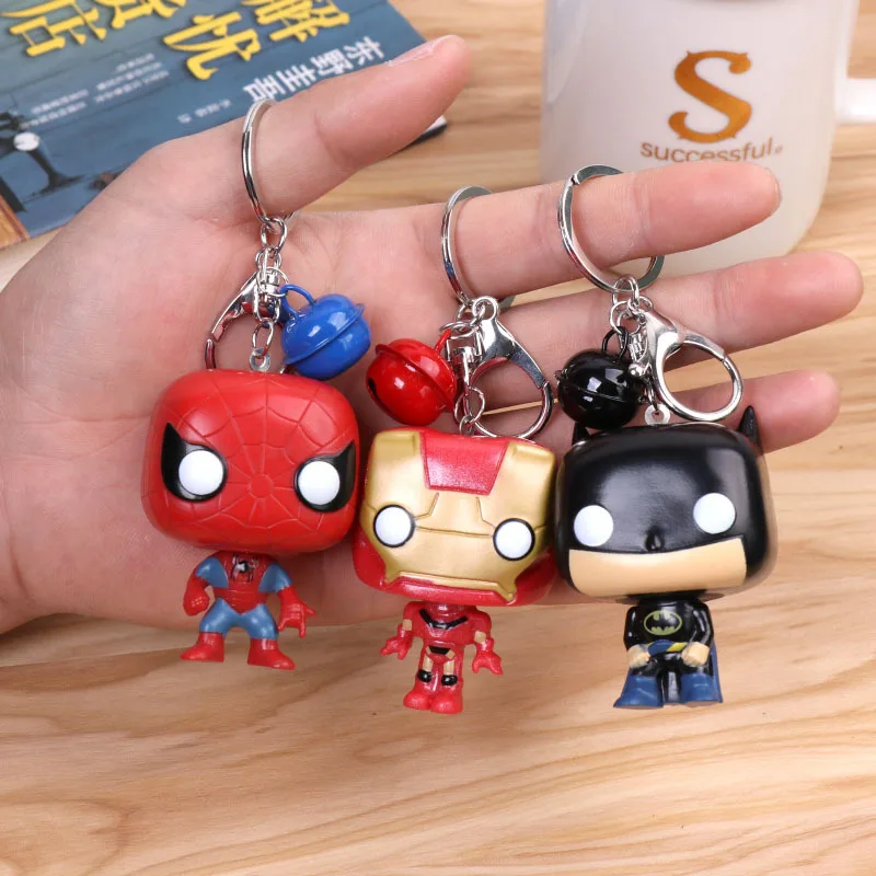 2020 Новинка Marvel Мстители Железный человек брелок Тор молот паук Супермен Капитан