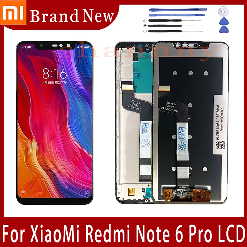

6.26''AAA Quality for Xiaomi Redmi Note 6 Pro LCD Display with Frame Touch Screen Digitizer LCD For Redmi Note6 Pro Assembly