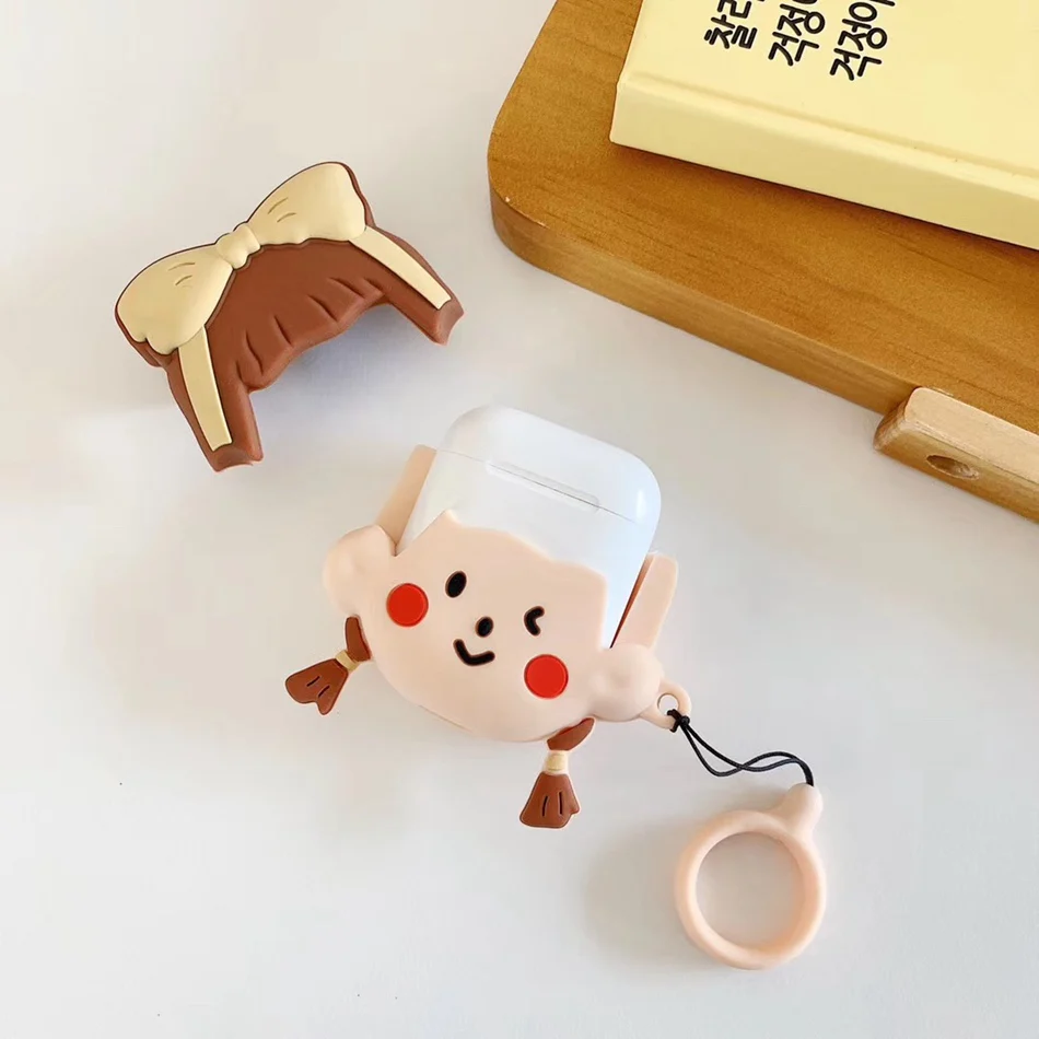 Чехол для наушников Airpods 2 Чехол Силиконовый Мультфильм Аниме Чехол для Apple Air Pods 1 чехол печенье аксессуары для наушников брелок