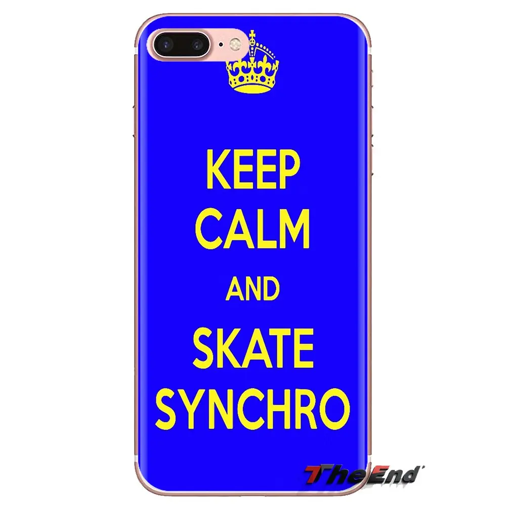 Чехол для iPhone XS Max XR X 4 4s 5 5S 5C SE 6 6S 7 8 Plus samsung Galaxy J1 J3 J5 J7 A3 A5 Keep Calm и Go Skate на корпусе