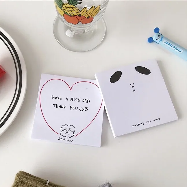 Милый блокнот для собак Kawaii корейский с плойкой и клейкими нотами N Times