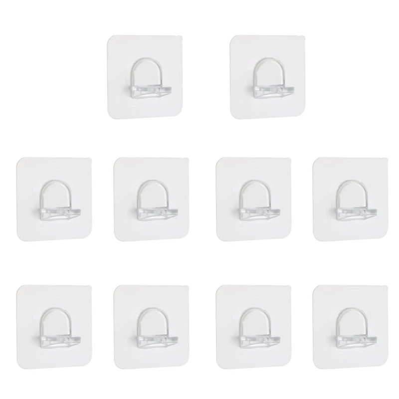 Клейкие прищепки для полки прозрачные пластиковые зажимы шкафа кухни ванной