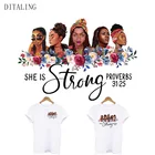 Нашивки для одежды для девочек, в африканском стиле, моющаяся футболка с переводными картинками