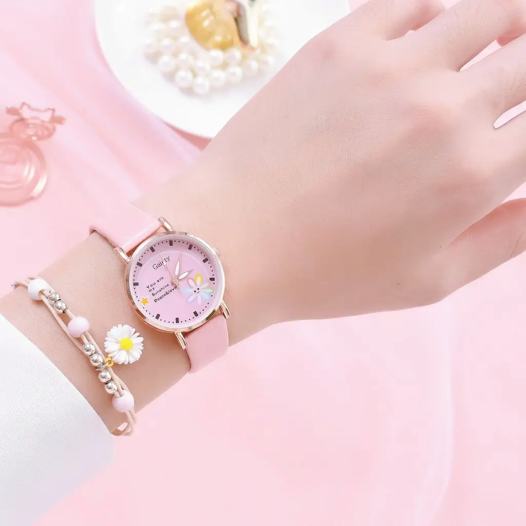 Лидер продаж женские кварцевые часы с мультяшным рисунком модные простые