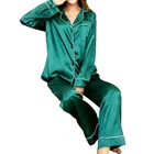 Пижамный комплект Женский атласный из двух предметов, пижама с коротким рукавом, пикантная одежда для сна, лето 2021