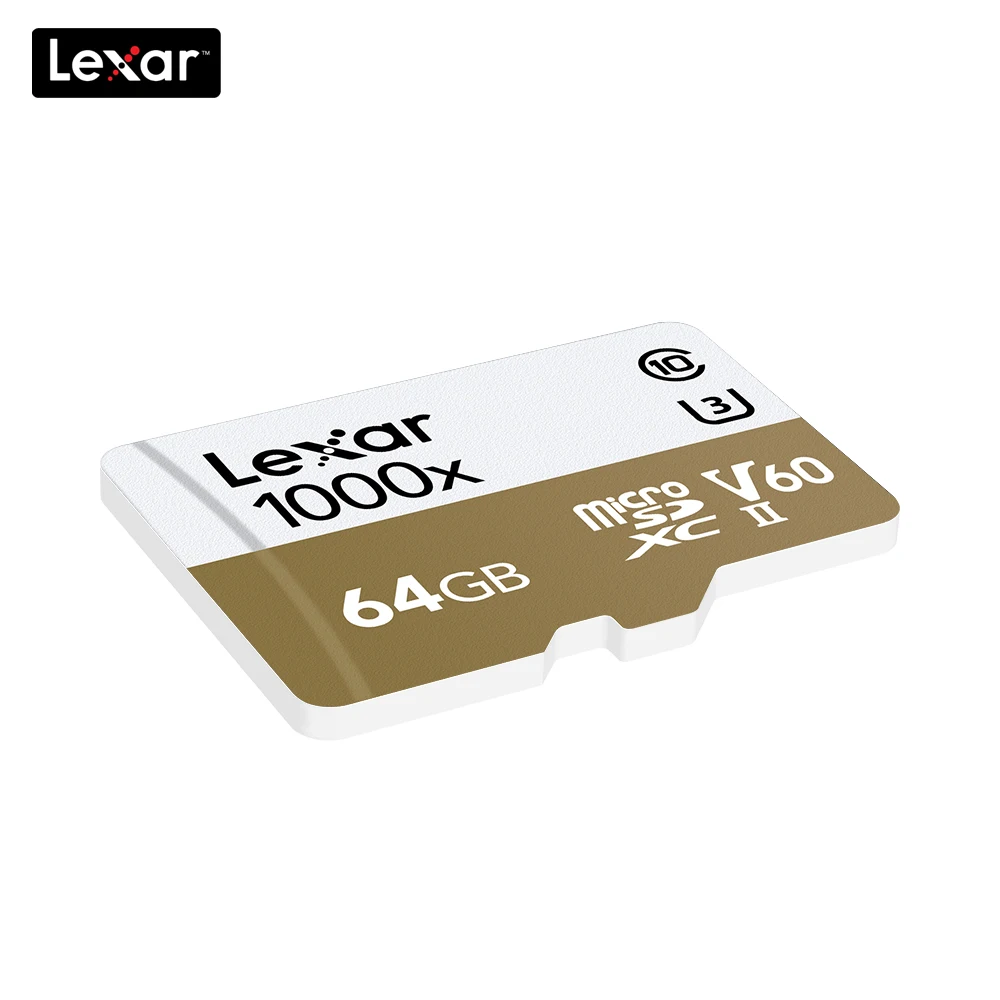 100% оригинал Lexar 150 МБ/с./с 1000x Micro SD класс 10 64 ГБ micro SDXC tf кардридер UHS для дрона