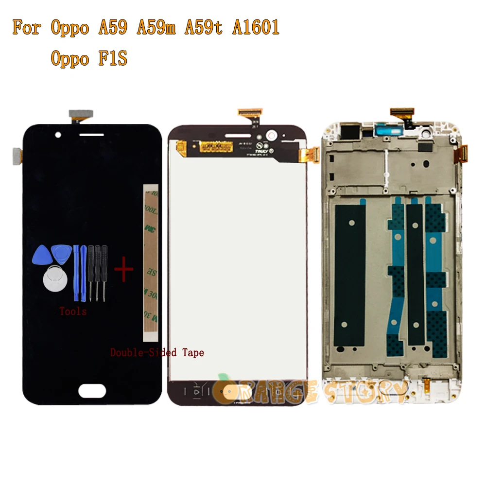 5 дюймов новый датчик Монитор в сборе для Oppo A59 A59m A59t A1601/F1S Полный ЖК дисплей