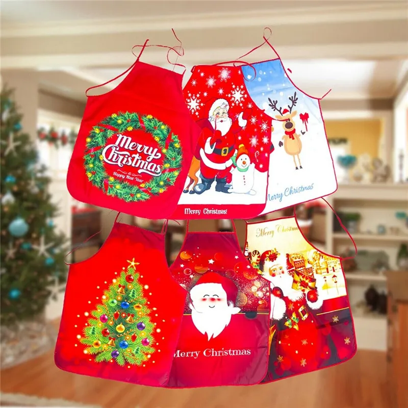 

Merry Christmas Apron Santa Claus Christmas Tree Elk Apron 80*60cm Apron