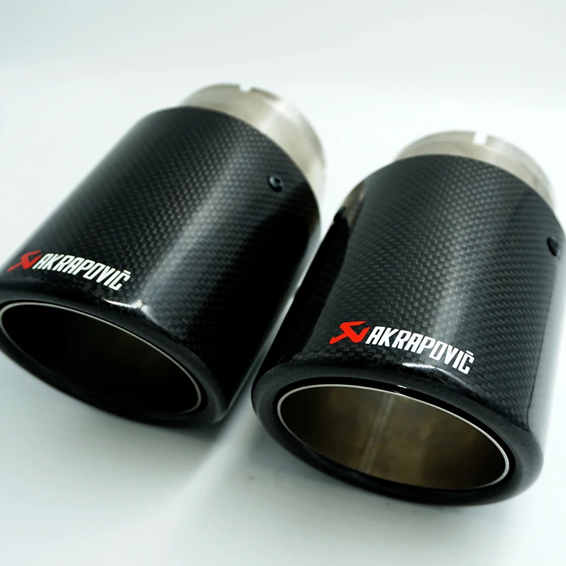 Автомобильный Универсальный фигурный край Akrapovic углеродное волокно выхлопные