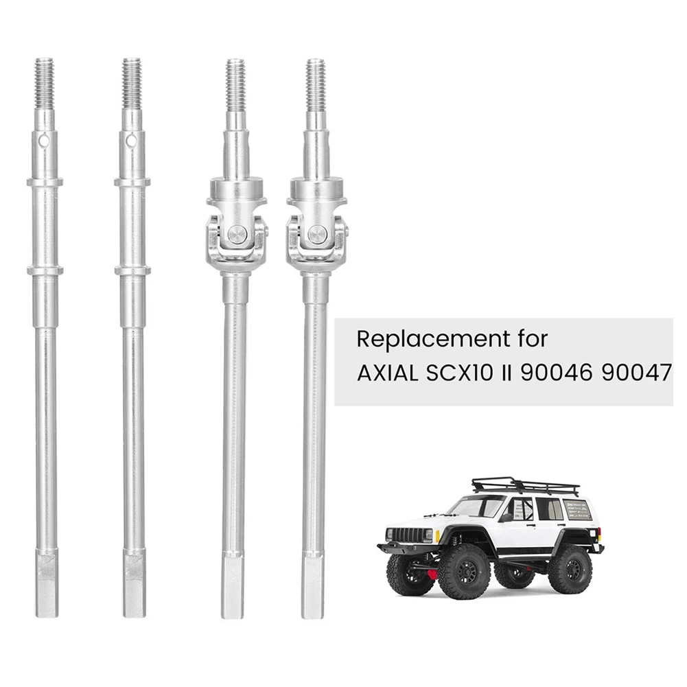 

Stainless Steel RC Front Rear Drive Shaft Durable Spare for RC Buggy Car Remote Control Toys Replace Accessories 4pcs