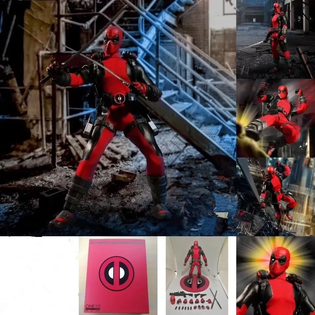

One:12 15cm New Figure MT Real Clothes DEADPOOL Mezco Deadpool Action Figure PVC Collective Model Toy